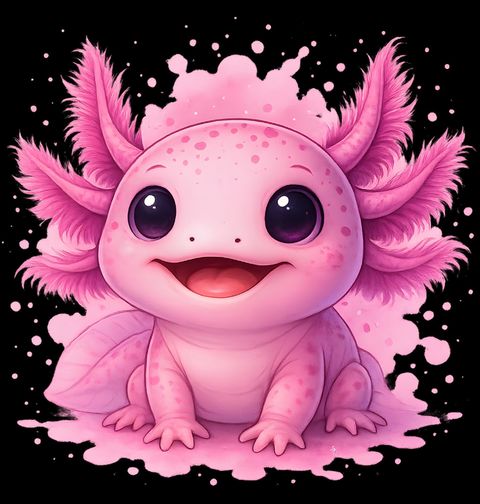 Obrázek produktu Pánské tričko Roztomilý Růžový Axolotl