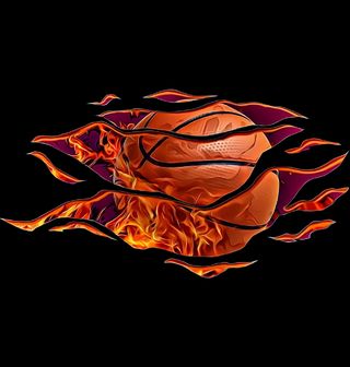 Obrázek 2 produktu Pánské tričko Ohnivý Basketbalový Míč pod Kůží