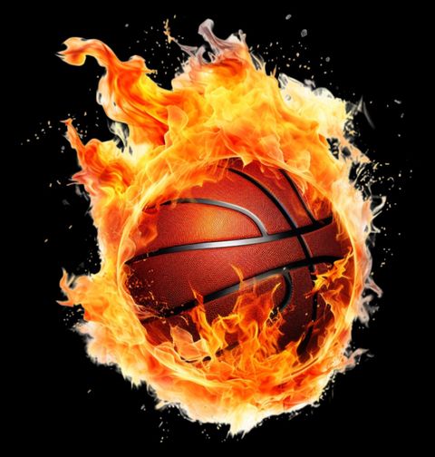 Obrázek produktu Dámské tričko Basketbalový Míč v Plamenech