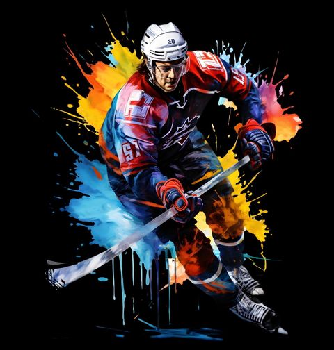 Obrázek produktu Dámské tričko Hokejista v Barvách Vítězství