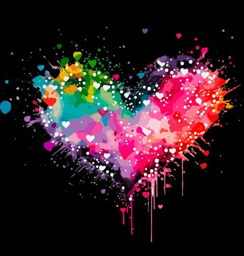 Obrázek produktu Pánské tričko Akvarelové Srdce