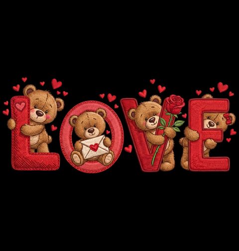 Obrázek produktu Dámské tričko Valentýnský Medvídek LOVE