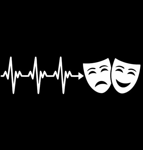 Obrázek produktu Pánská mikina Kardiogram a Divadelní Masky