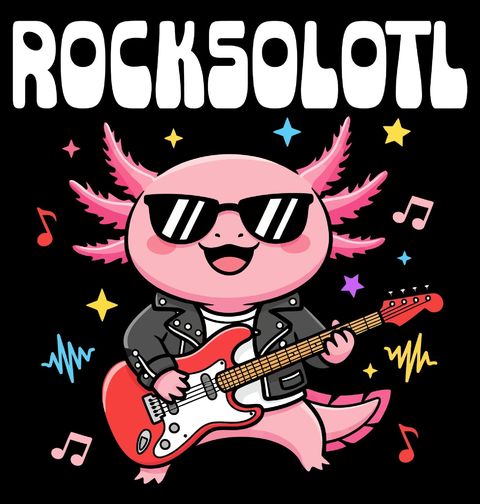 Obrázek produktu Dámské tričko Rockový Axolotl Rocksolotl