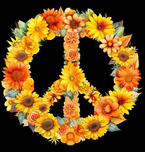 Obrázek produktu Pánské tričko Květinový Symbol Míru