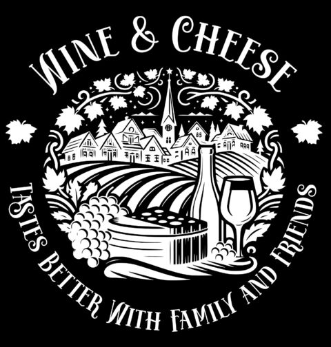 Obrázek produktu Pánské tričko Víno a Sýr – chutná lépe s rodinou a přáteli