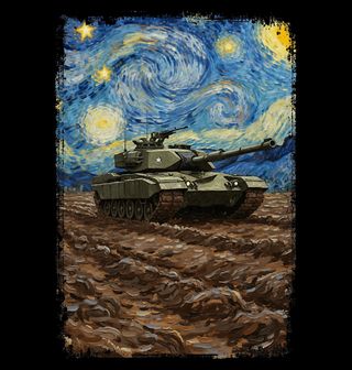 Obrázek 2 produktu Pánské tričko Vojenský Tank ve Hvězdné Noci