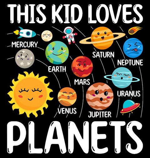 Obrázek produktu Dětské tričko Tohle dítě miluje planety