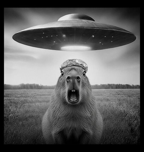 Obrázek produktu Dětské tričko Konspirační Teoretik Kapybara UFO