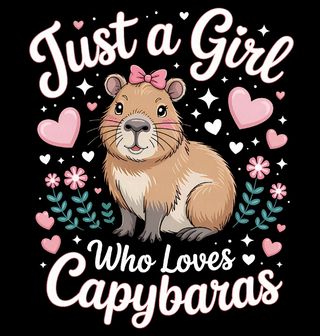 Obrázek 2 produktu Dětské tričko Jen holka, která miluje kapybary
