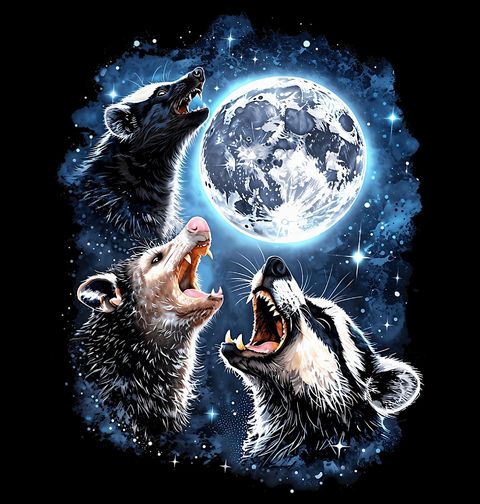 Obrázek produktu Pánská mikina Mýval, Vačice a Jezevec vyjící na Měsíc