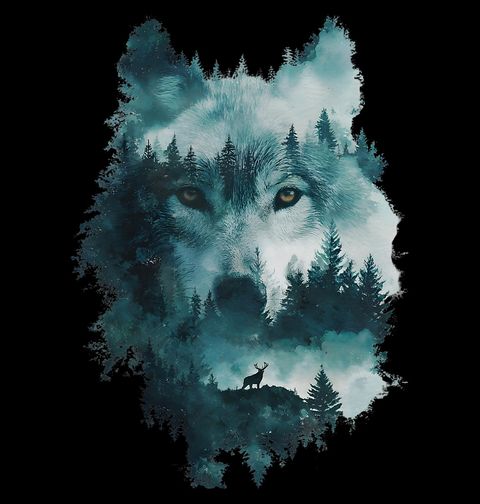 Obrázek produktu Dětské tričko Vlk na Lovu