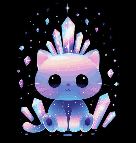 Obrázek produktu Dámské tričko Křišťálová Kočička