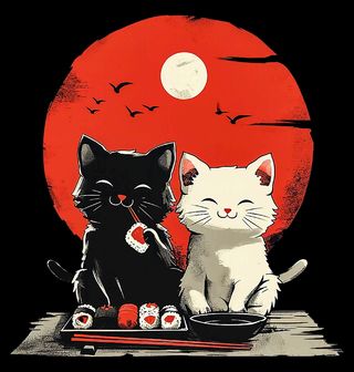 Obrázek 2 produktu Pánské tričko Zamilované Kočky na Sushi Rande