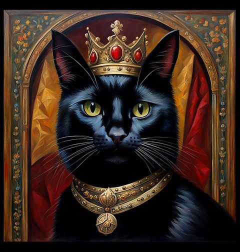 Obrázek produktu Pánská mikina Šlechtická Kočka na Trůnu