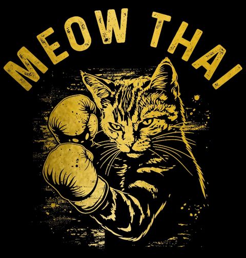 Obrázek produktu Pánská mikina Kočičí Muay Thai Meow Thai