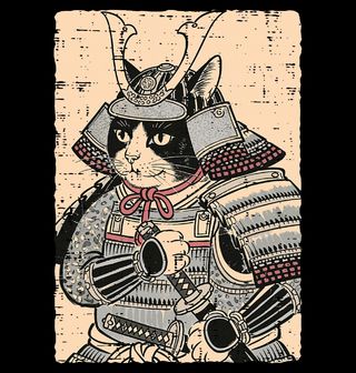 Obrázek 2 produktu Pánská mikina Kočka v Samurajské Zbroji Ukiyo-e Art