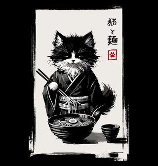 Obrázek 2 produktu Dětské tričko Kočka v Kimonu s Miskou Ramenu