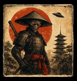 Obrázek 2 produktu Dámské tričko Mimozemšťan Samuraj před Pagodou