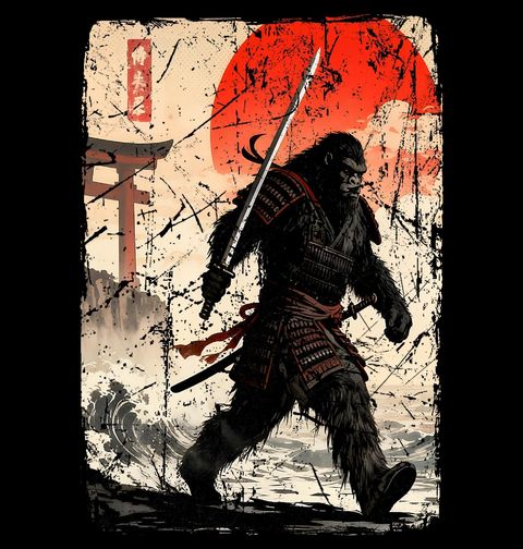 Obrázek produktu Dětské tričko Samurajská Gorila na Pobřeží