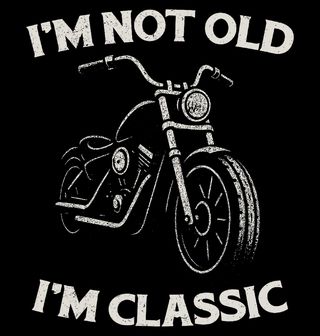 Obrázek 2 produktu Pánské tričko Vintage Motorka Nejsem starej, jsem klasika