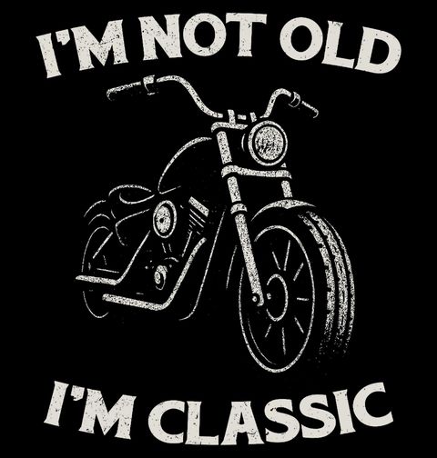 Obrázek produktu Pánské tričko Vintage Motorka Nejsem starej, jsem klasika