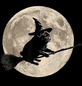 Obrázek 2 produktu Dámské tričko Čaroděj Mops na Létajícím Koštěti