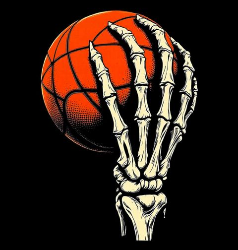 Obrázek produktu Pánská mikina Basketbalový Míč v Rukou Kostlivce