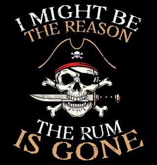 Obrázek 2 produktu Dámské tričko Pirát Možná jsem důvod, proč je rum pryč