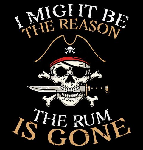 Obrázek produktu Dámské tričko Pirát Možná jsem důvod, proč je rum pryč