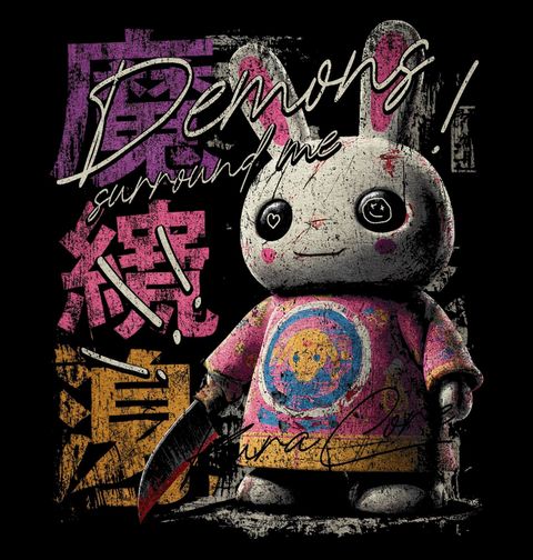 Obrázek produktu Pánské tričko Vražedný Králík Demons surround me!