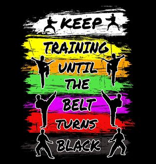 Obrázek 2 produktu Dámské tričko Karate – Trénuj, dokud pásek nezčerná