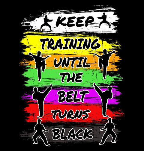 Obrázek produktu Dětské tričko Karate – Trénuj, dokud pásek nezčerná