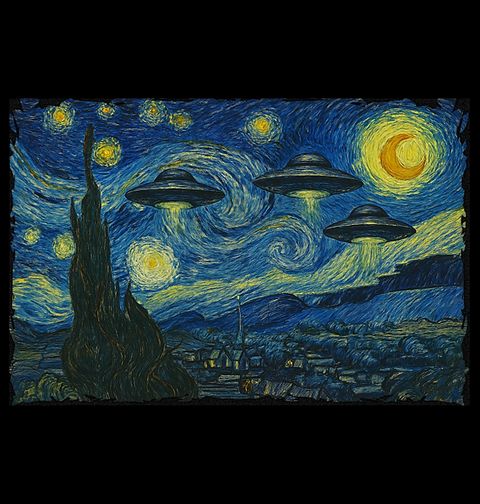 Obrázek produktu Pánská mikina UFO ve Hvězdné noci