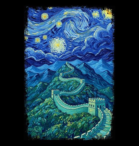 Obrázek produktu Dětské tričko Velká čínská zeď ve Hvězdné noci