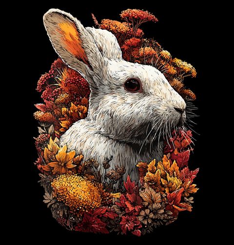 Obrázek produktu Pánská mikina Bílý Králík v Listí