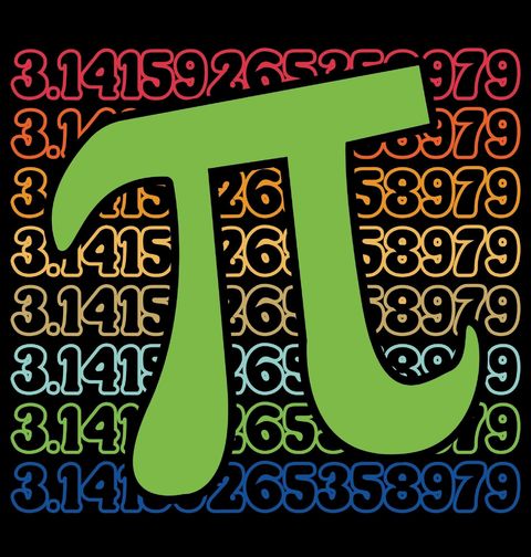 Obrázek produktu Dámské tričko Retro Pí (π) 3,14159...