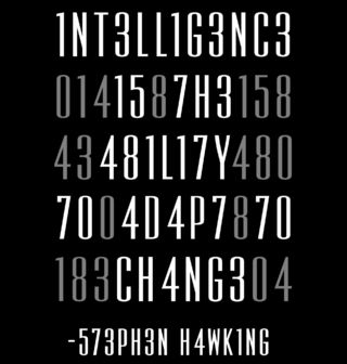 Obrázek 2 produktu Dámské tričko Inteligence je schopnost přizpůsobit se změně Stephen Hawking