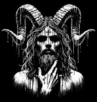 Obrázek 2 produktu Pánské tričko Rohatý Bůh Antikrist