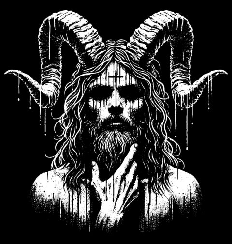 Obrázek produktu Pánské tričko Rohatý Bůh Antikrist