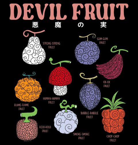 Obrázek produktu Dětské tričko Ďábelské Plody Devil Fruits One Piece