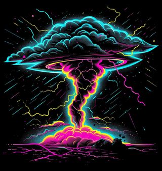 Obrázek 2 produktu Dámské tričko Neonové Tornádo v Bouři