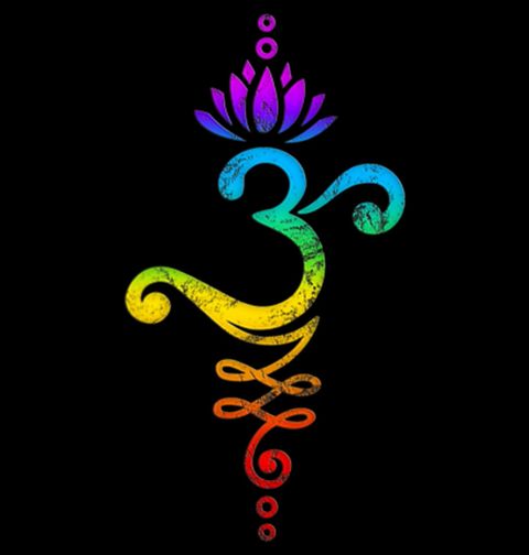 Obrázek produktu Dámské tričko Duhový Symbol Om Mantra