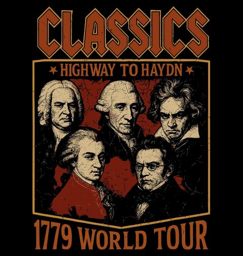 Obrázek produktu Pánské tričko Slavní Skladatelé Classics Highway to Haydn 1779 World Tour