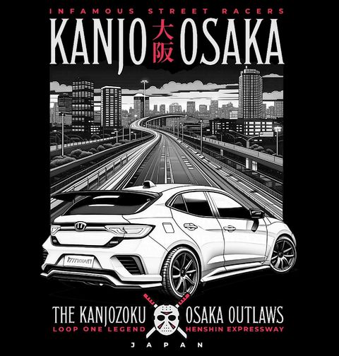 Obrázek produktu Dětské tričko Pouliční Závodníci Kanjozoku Osaka