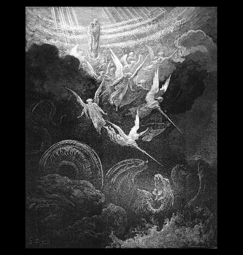 Obrázek produktu Pánská mikina Archanděl Michael Bojuje s Drakem The Crowned Virgin