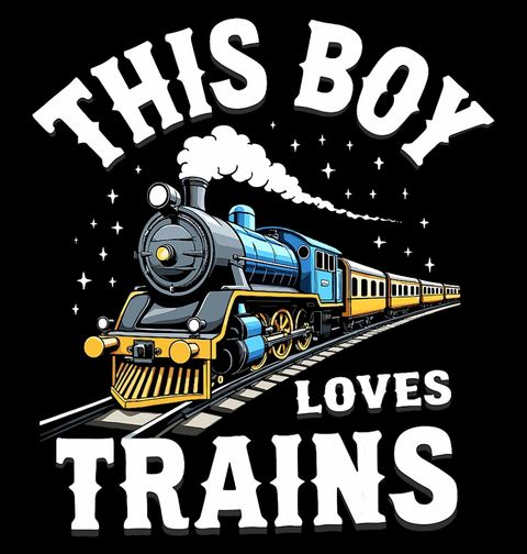 Obrázek produktu Pánské tričko Tento kluk miluje vlaky This Boy Loves Trains