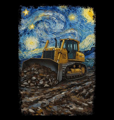 Obrázek produktu Dámské tričko Buldozer ve Hvězdné noci