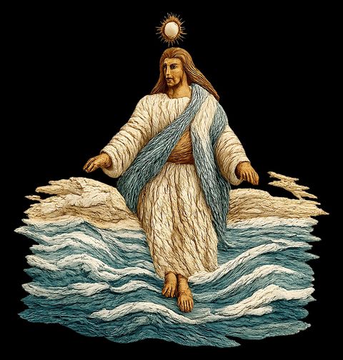 Obrázek produktu Pánská mikina Ježíš chodící po Vodě