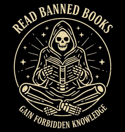 Obrázek produktu Dámské tričko Čti zakázané knihy Získej zakázané vědění